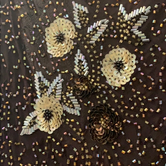 Black tie long beaded - Picture 2 of 6